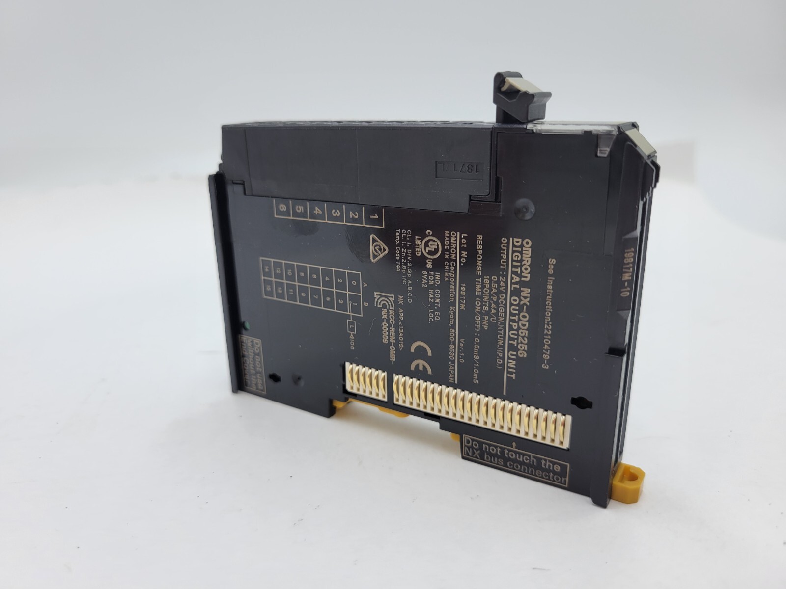 Omron NX-0D5256 Digital Output Unit NX Series 0.5A 24VDC 16 Points PNP Trans Out