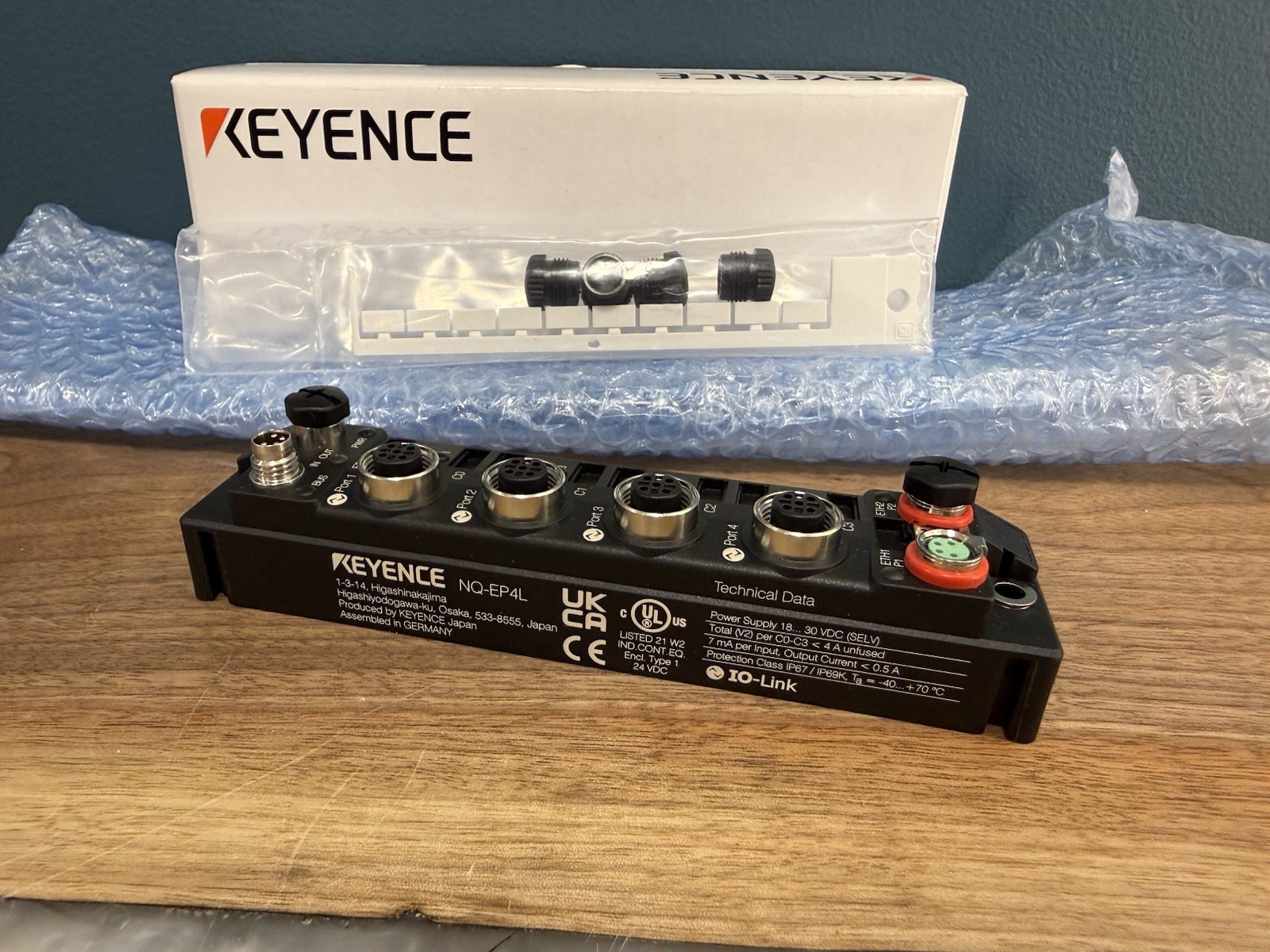 Keyence NQ-EP4L IO-Link Network Communication Module 4 Port Ethernet IP