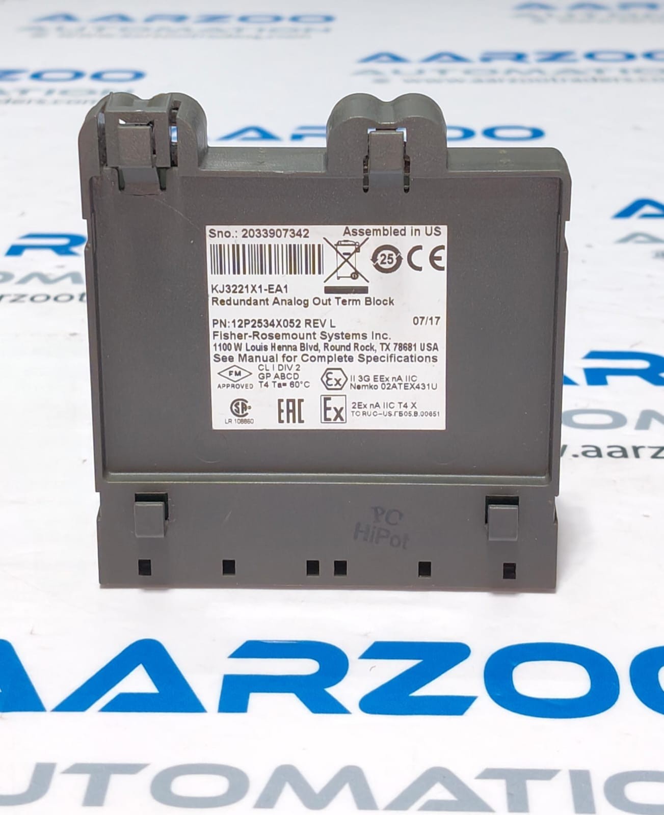 EMERSON KJ3221X1-EA1 REDUNDANT ANALOG OUTPUT TERMINAL BLOCK FISHER ROSEMOUNT