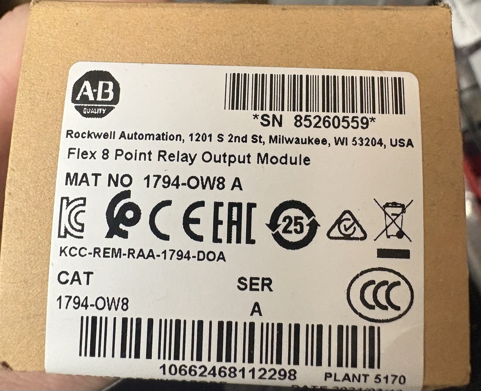 Allen-Bradley 1794-OW8 Flex I/O Output Module