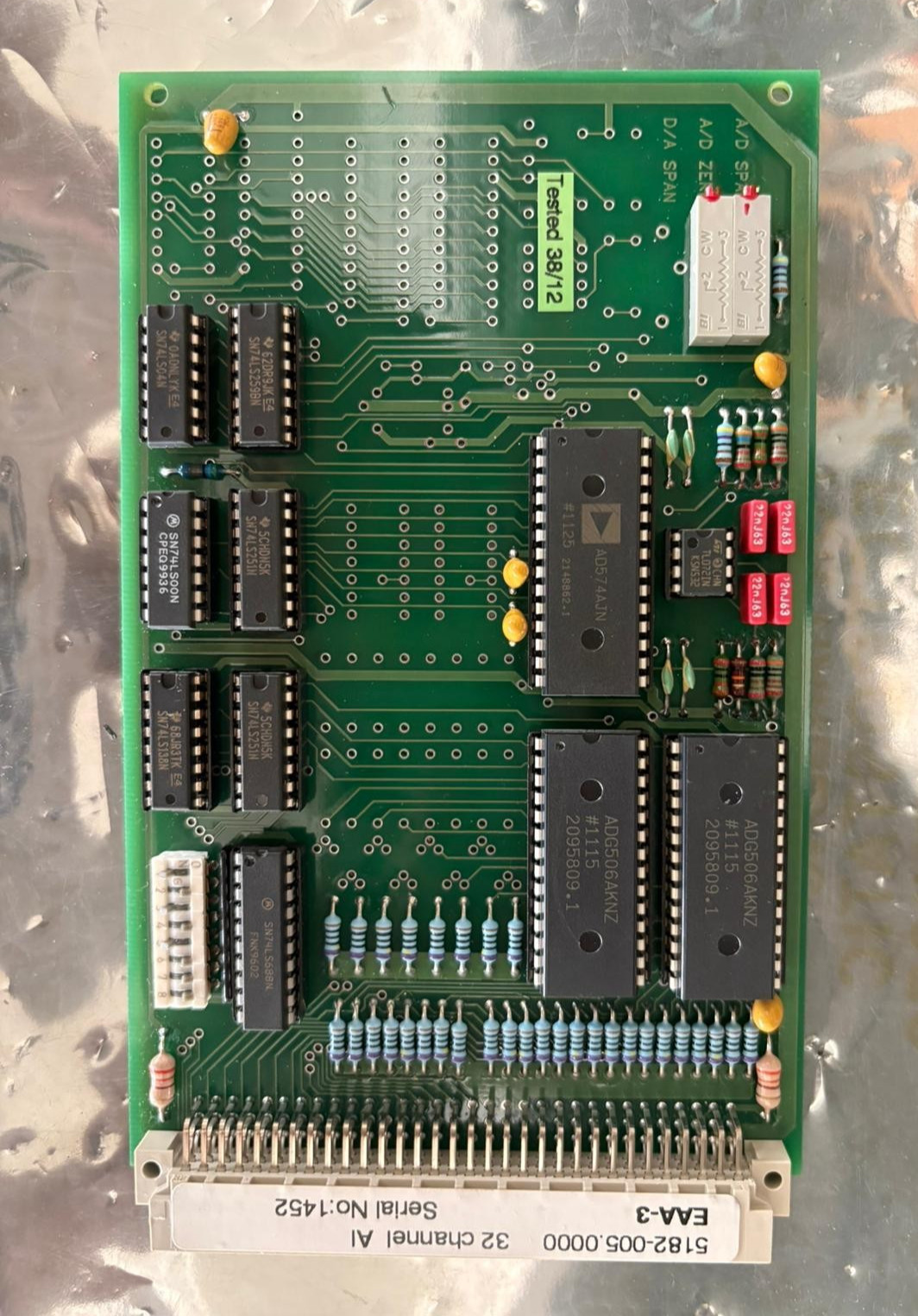 Kongsberg EAA-3 5182-005.0000 32 Channel Analog Input Board PCB Module