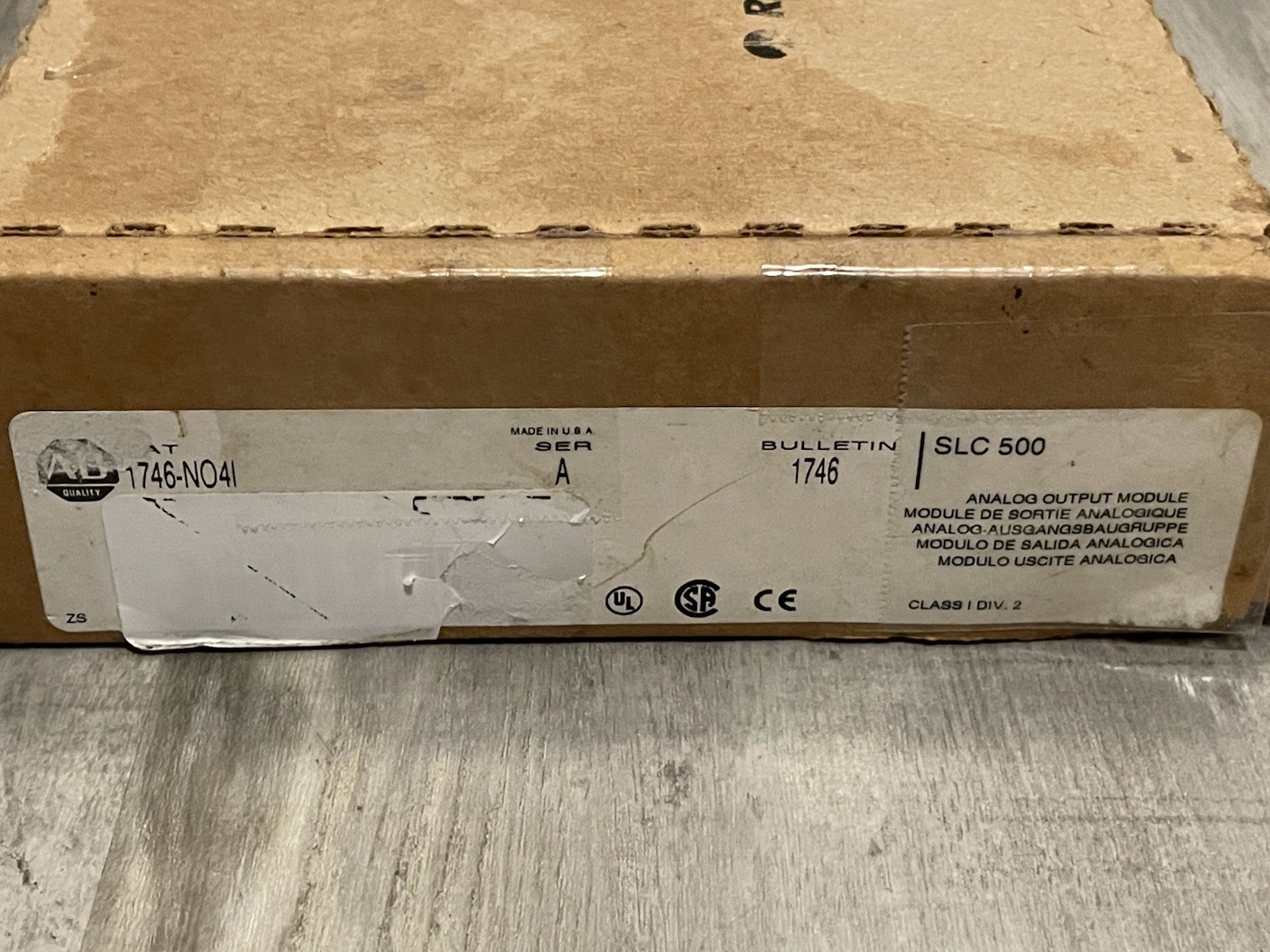 GENUINE Surplus OPEN Allen Bradley 1746-NO4I /A SLC 500 Analog Output Module