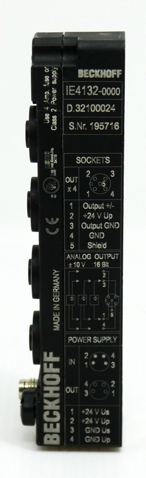 Beckoff IE4132-0000 24VDC 4 Channel Digital Input -Unused-