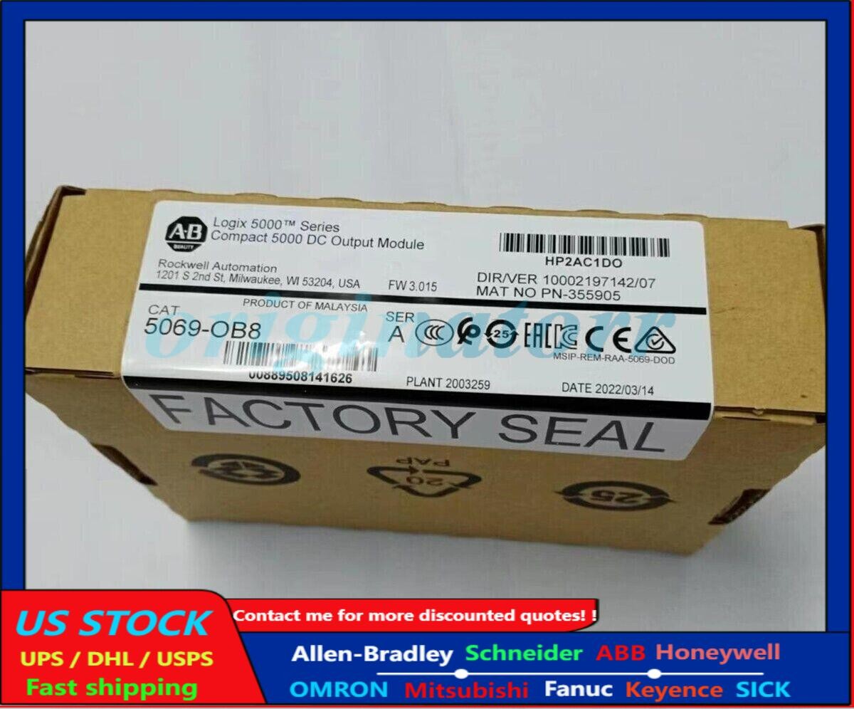 Allen Bradley 5069-OB8 Compact 5000 DC Output Module 5069OB8 Factory Sealed