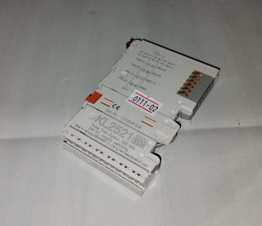 Beckhoff KL2521 Pulse Train Output Module Controller 500 KHz 24V DC