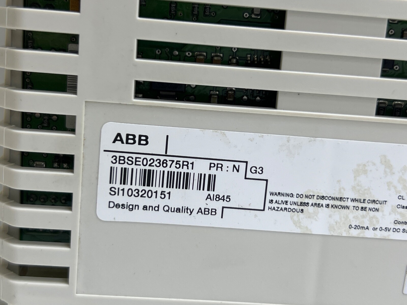 ABB AI845 INPUT MODULE ANALOG 3BSE023675R1