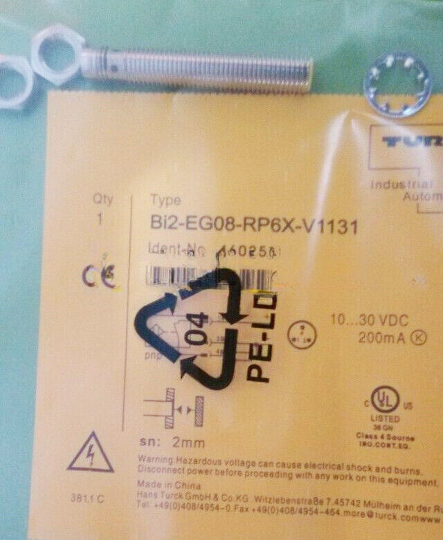 1PC Turck Bi2-EG08-RP6X-V1131 Inductive Sensor Bi2-EG08-RP6X-V1131 New
