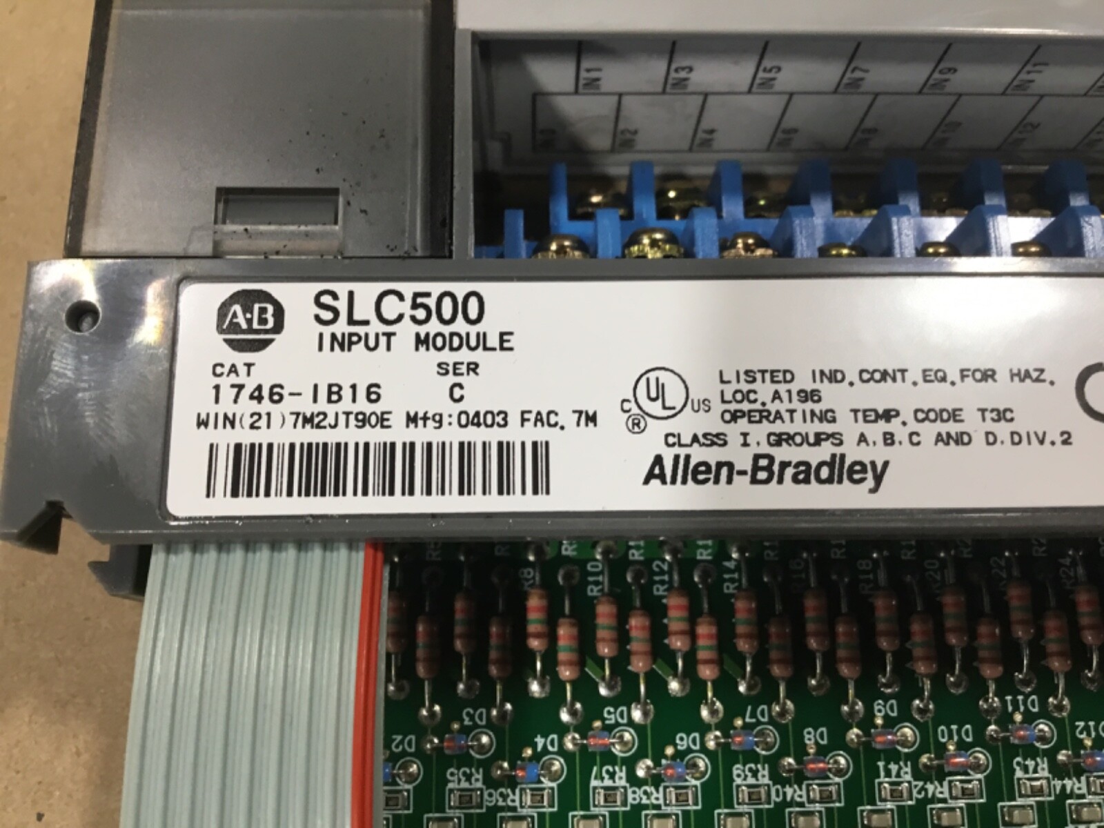 Lot Of 3 Allen Bradley 1746-IB16 Series C SLC500 Input Module #14Z44