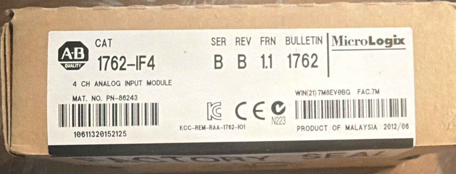 Allen-Bradley MicroLogix 1762-IF4 4 Channel Analog PLC Input Module