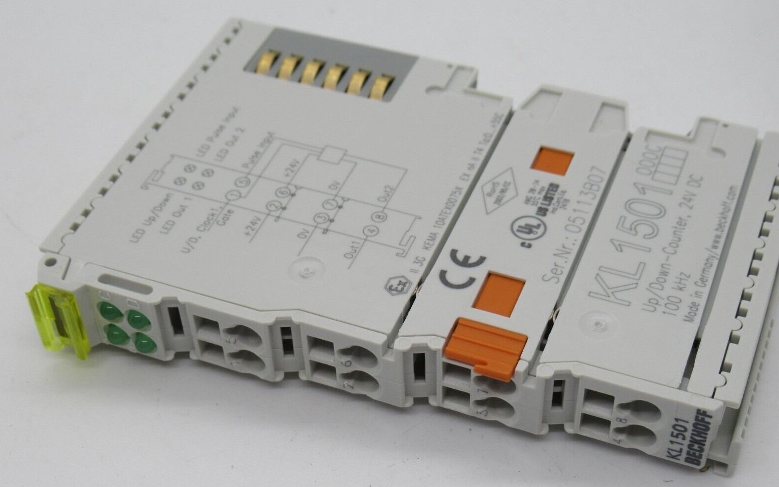 BECKHOFF UP/DOWN COUNTER 1-CHANNEL DIGITAL INPUT TERMINAL KL1501, 24 VDC, 100KHZ