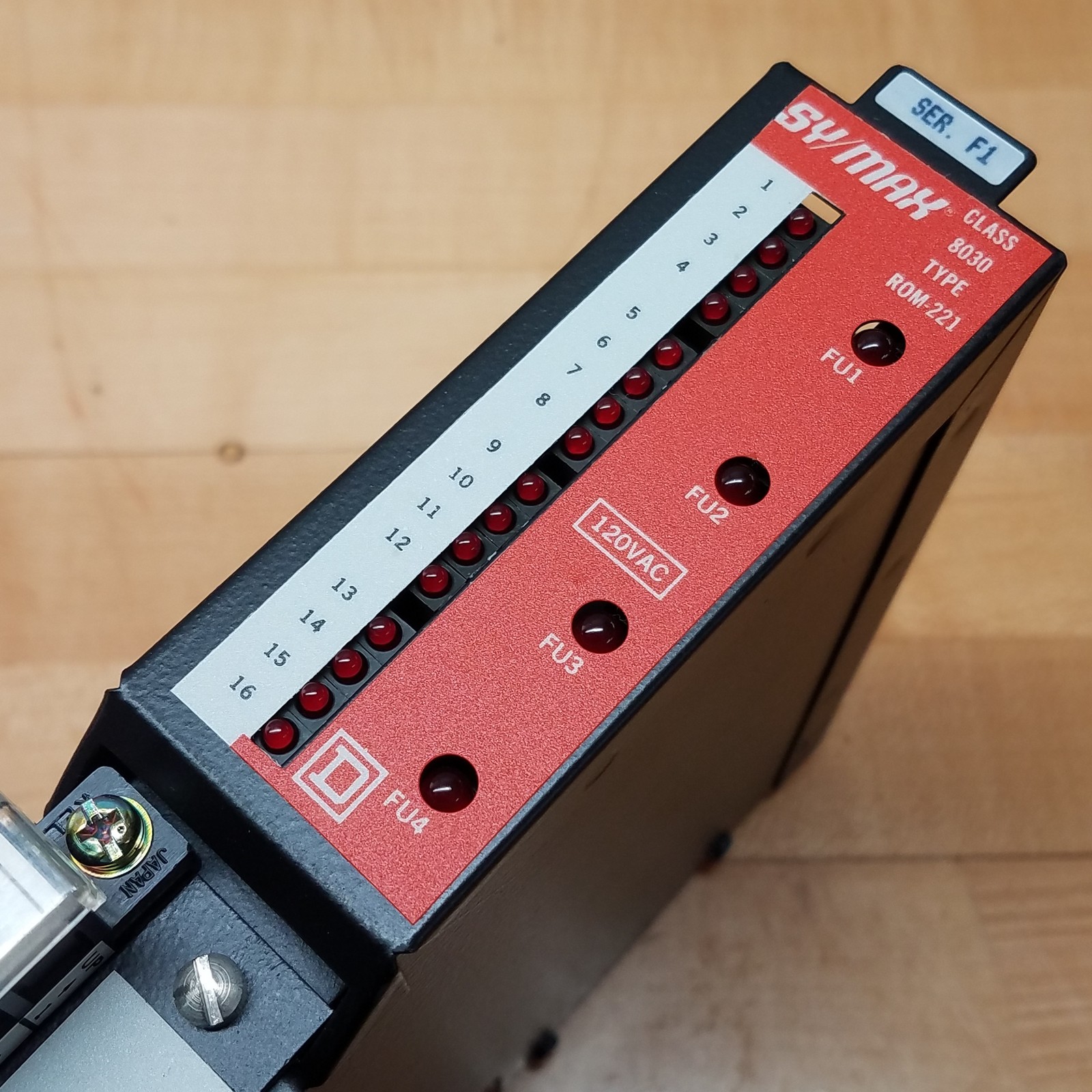 Square D Symax 8030-ROM-221 Output Module, 2AMP, 120VAC, 16 Outputs – NEW
