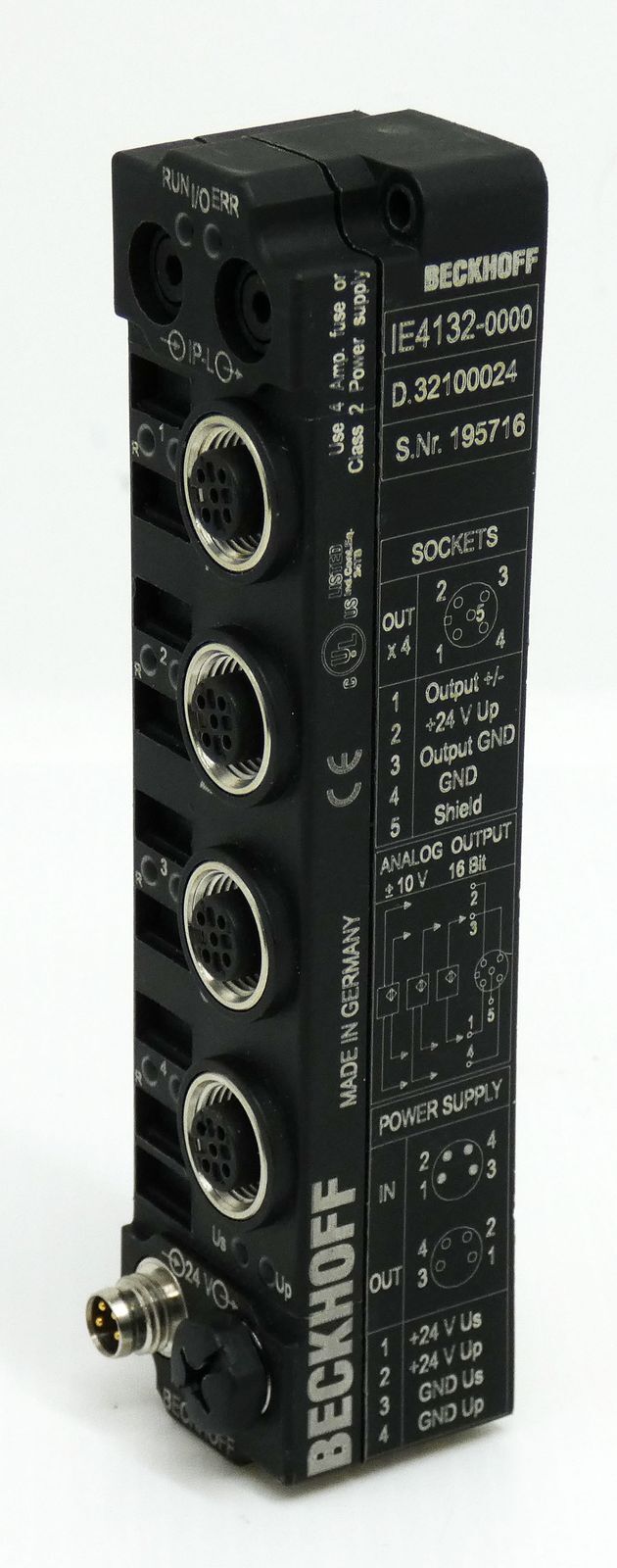 Beckoff IE4132-0000 24VDC 4 Channel Digital Input -Unused-