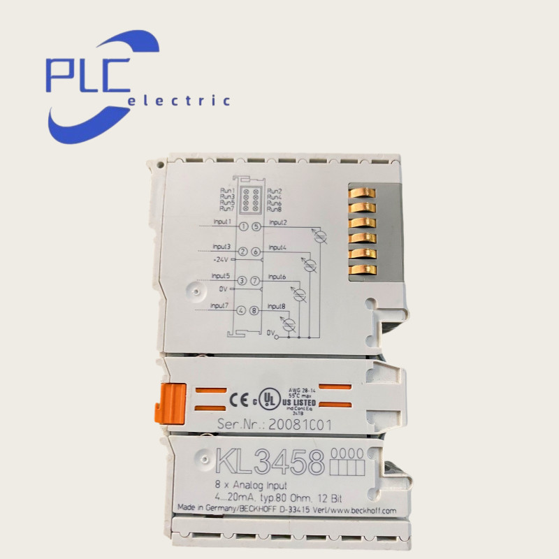 1PCS New Beckhoff KL3458 Bus Terminal 8-channel Analog Input 4-20mA 12bit