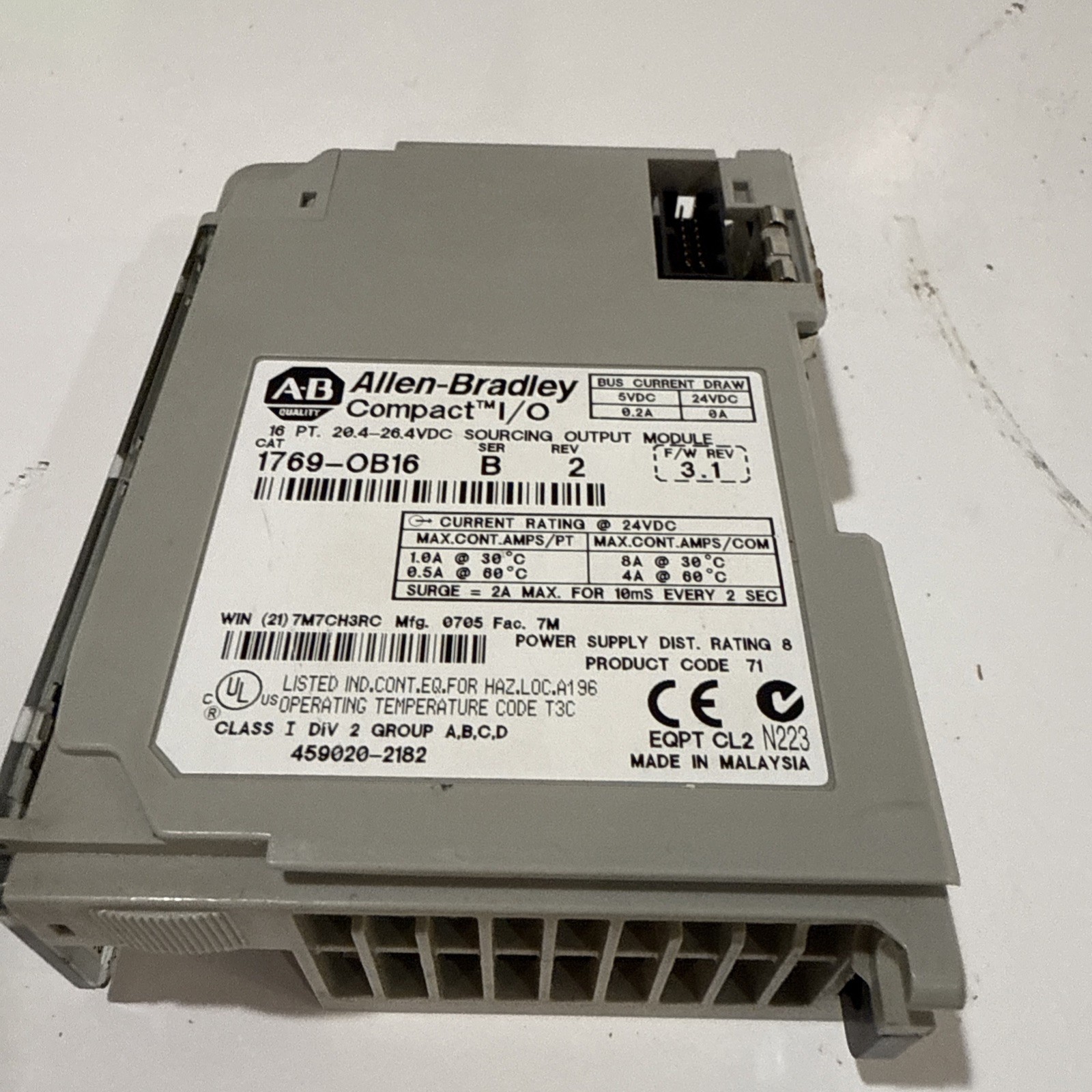 Allen-Bradley 1769-OB16 Compact I/O module Series B NOS
