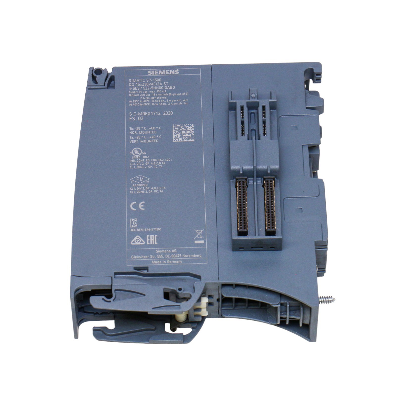 SIEMENS 6ES7522-5HH00-0AB0, Simatic S7-1500, Digital Output Module DQ 16X 230…