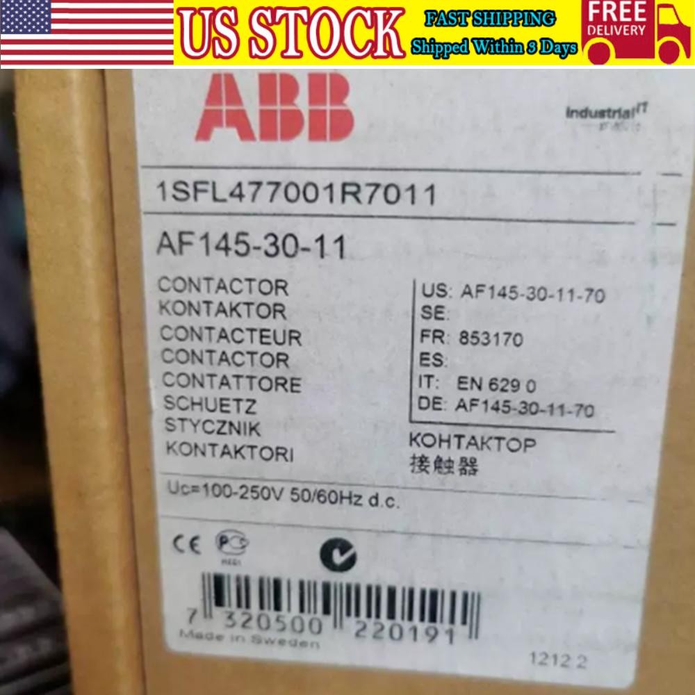 AF145-30-11 ABB Contactor 100-250V 20-60V 48-130V Fast Shipping US Free TAX