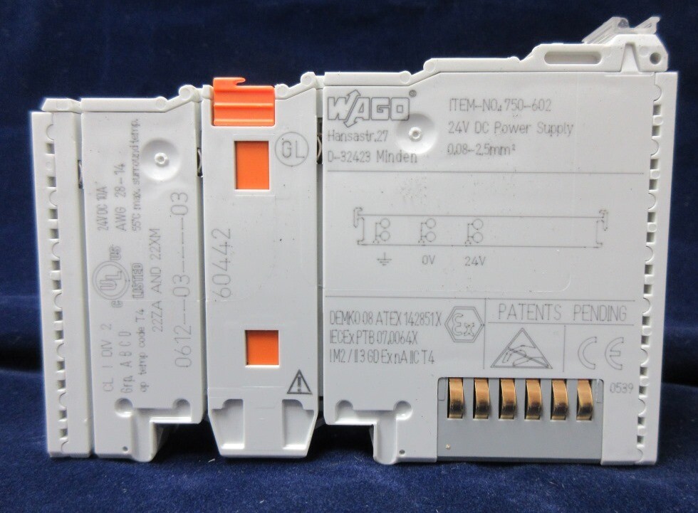 WAGO 753-602 POWER SUPPLY, 24 VDC, 3 CONTACTS, DIN-35 RAIL
