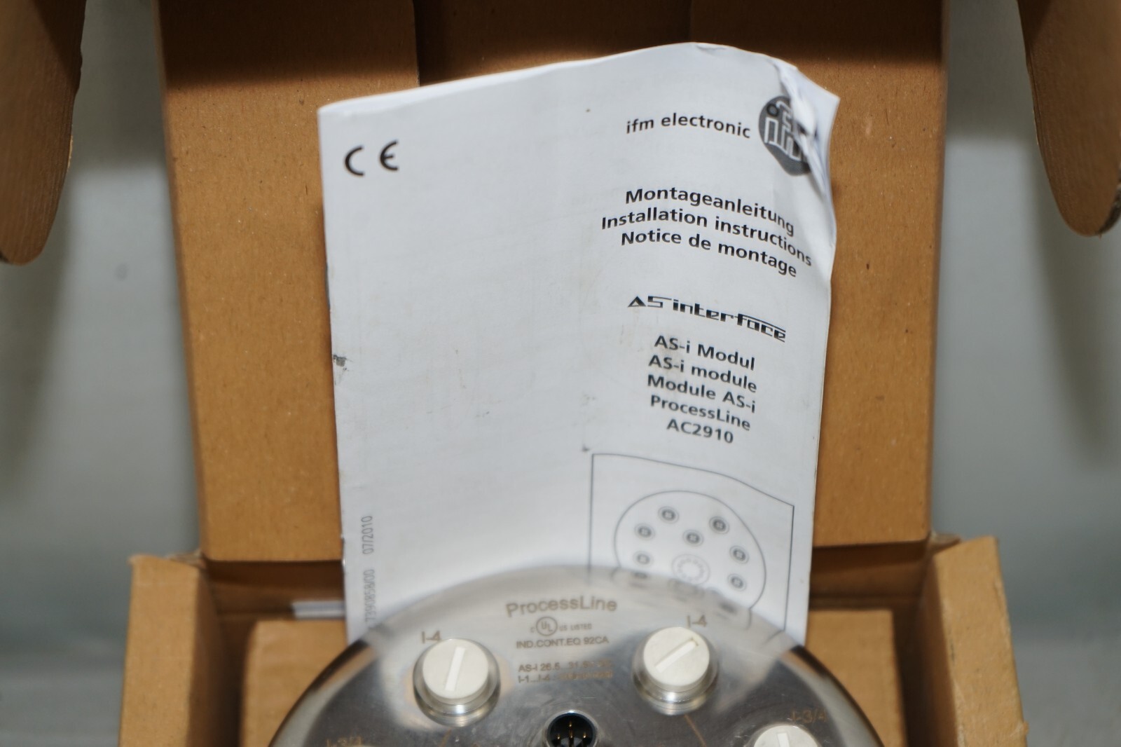 ^ IFM AC2910 AS-Interface Processline Module 8DI IP69K #X4787