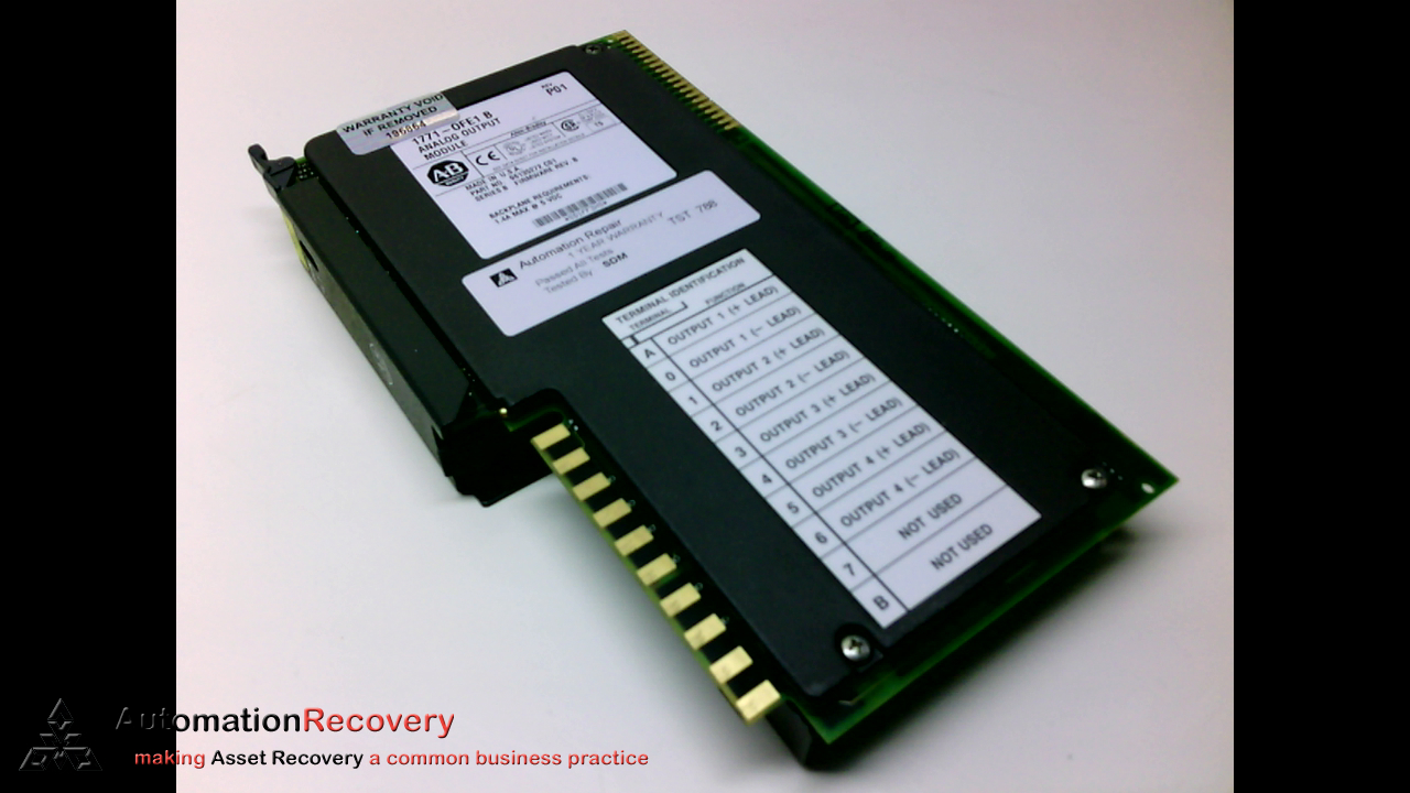 ALLEN BRADLEY 1771-OFE1 , SERIES B ANALOG OUTPUT MODULE REV. B #201488