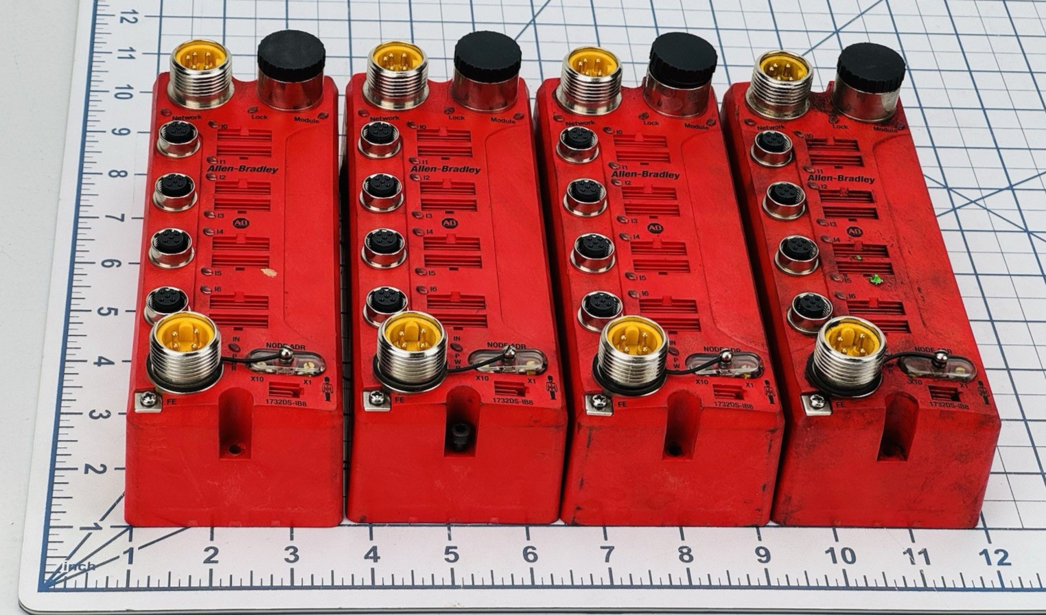 (LOT OF 4) Allen-Bradley 1732DS-IB8 DeviceNet Guard I/O Block Safety *WARRANTY*