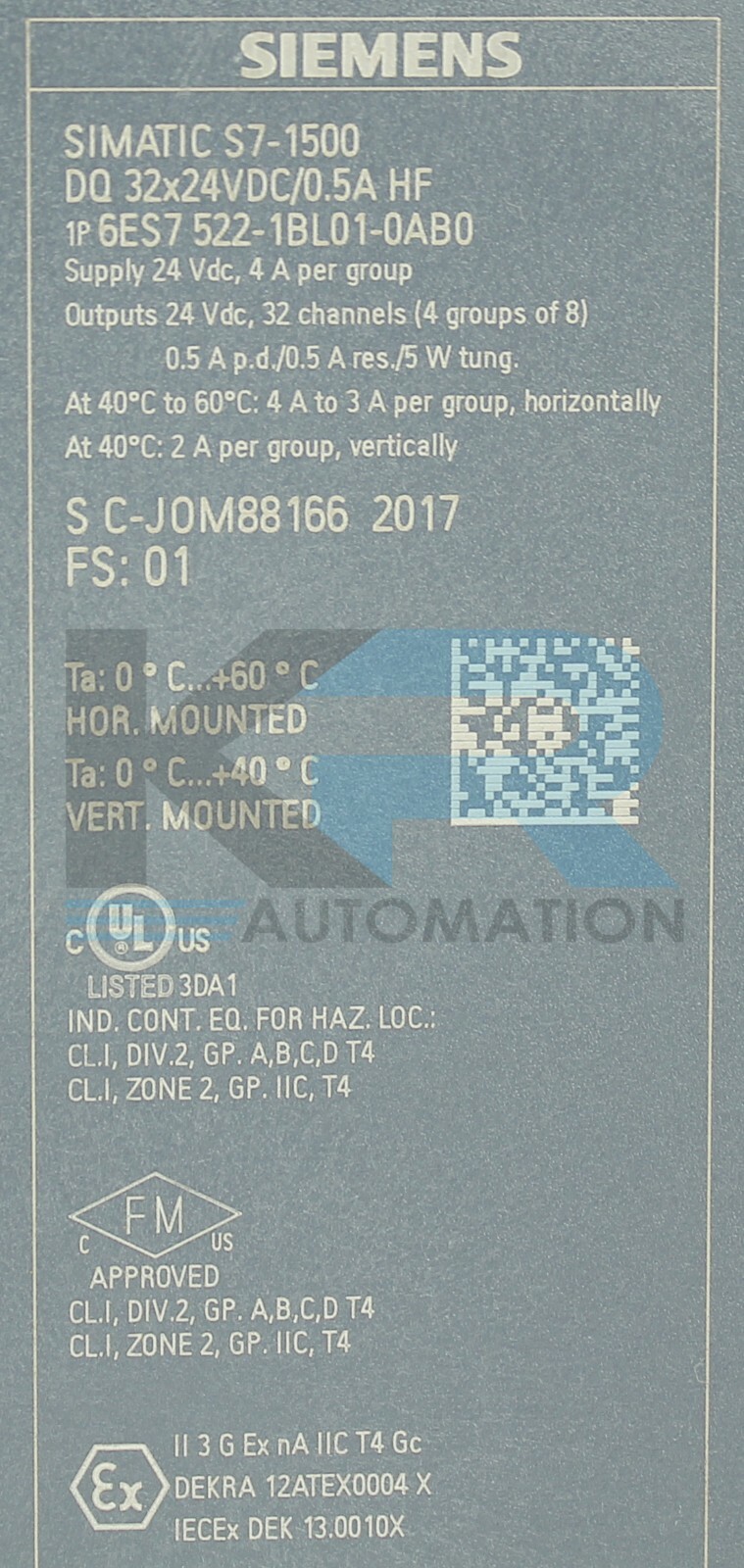 Siemens 6ES7 522-1BL01-0AB0 Simatic S7-1500 Digital Output Module *READ*