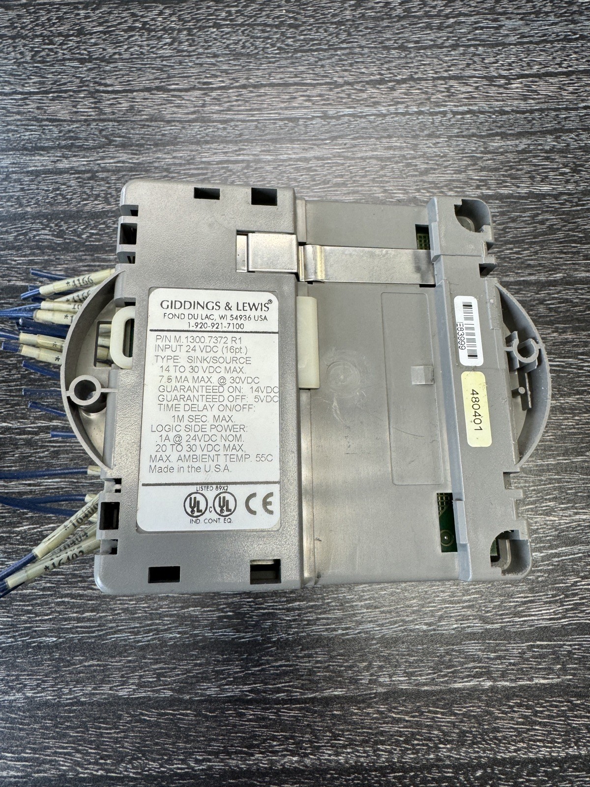 GIDDINGS & LEWIS M.1300.7372 R1 Input Module 24VDC SINK/SOURCE #34