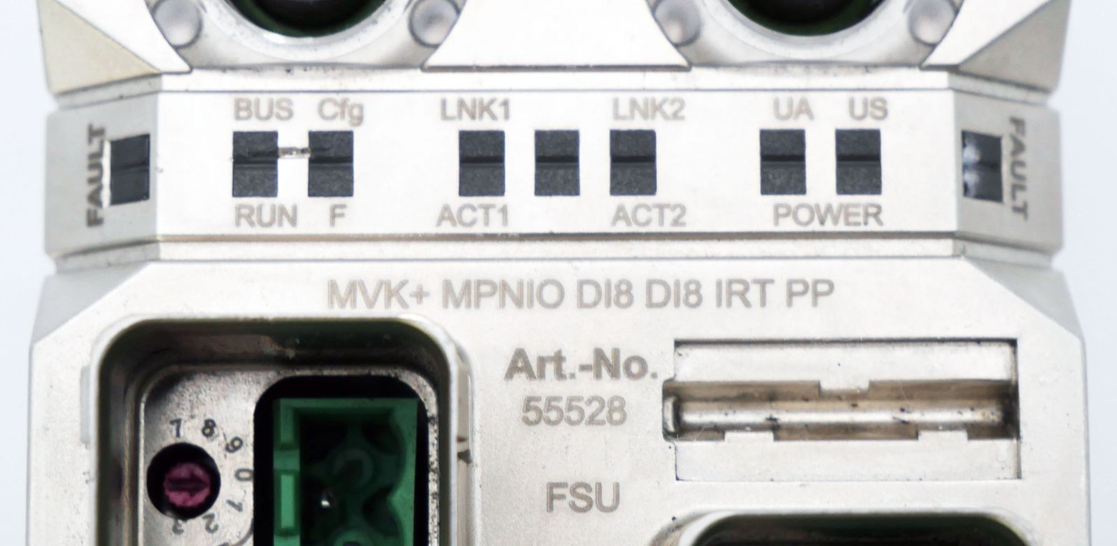 Murr Elektronik MVK+MPNIO DI8 DI8 IRT PP 55528 Profinet Compact Module -used/attn-