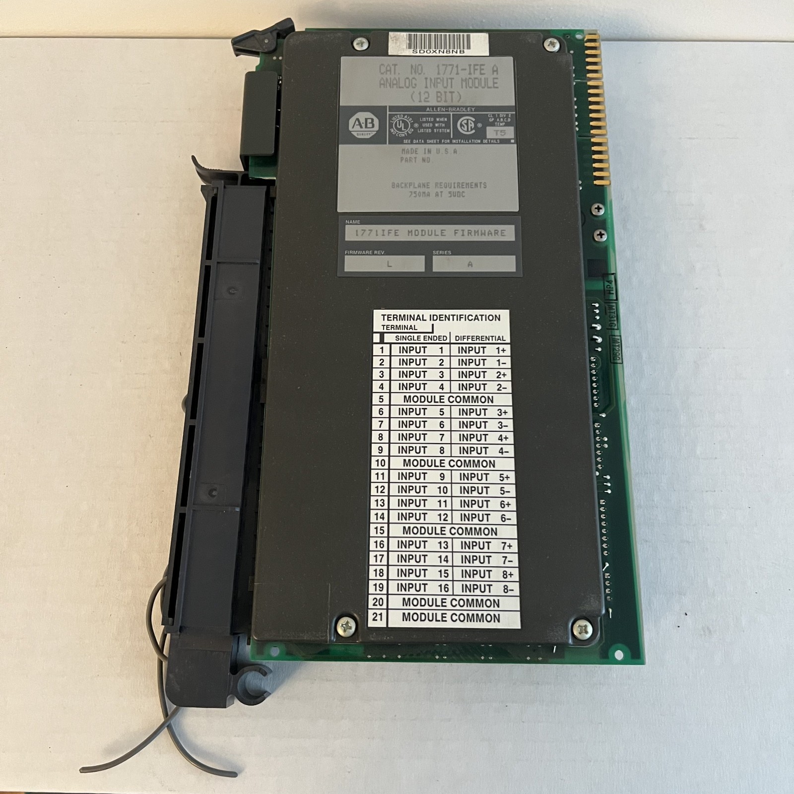 ALLEN BRADLEY 1771-IFE A Analog Input Module (12 Bit)