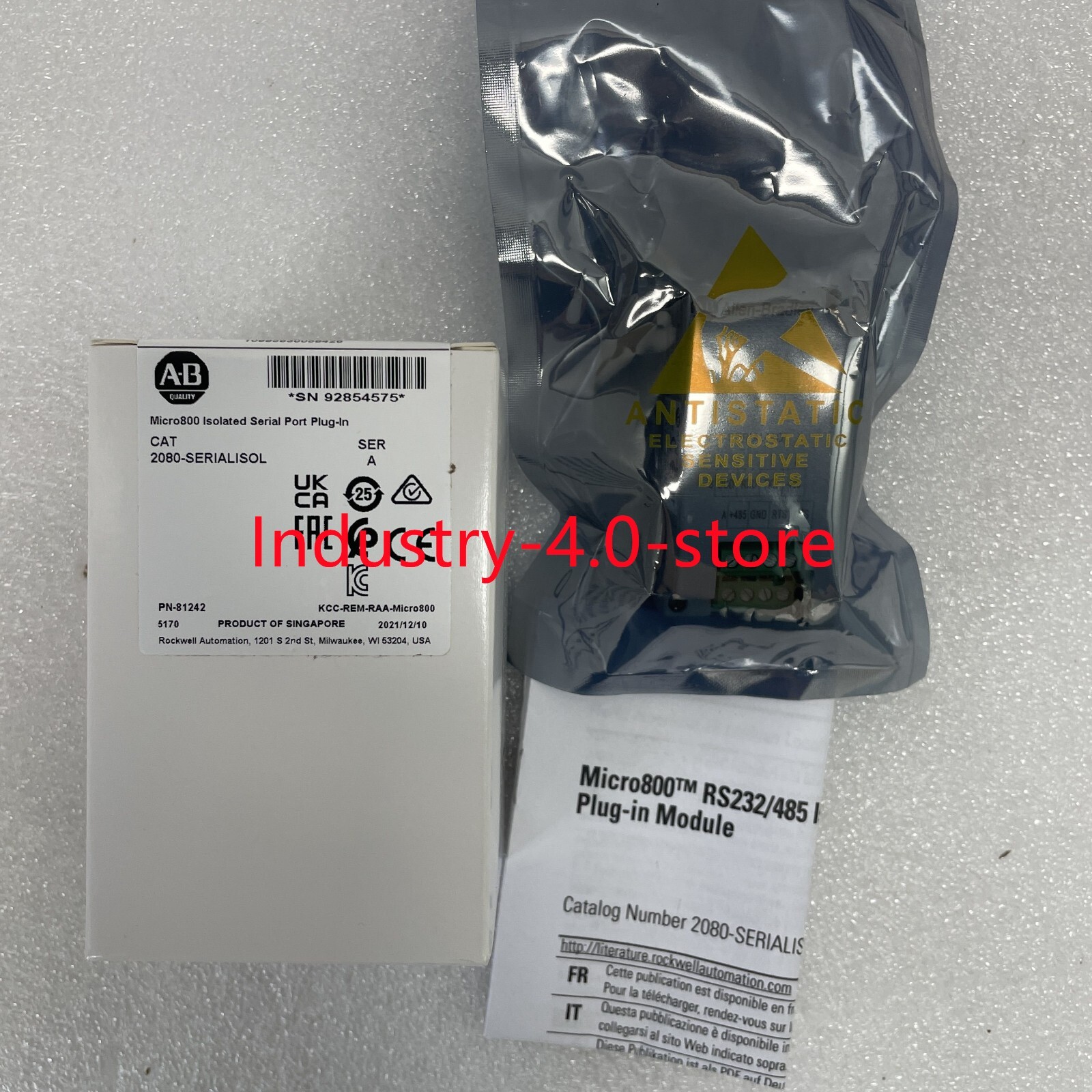 New Box Allen-Bradley 2080-SERIALISOL PLC Module