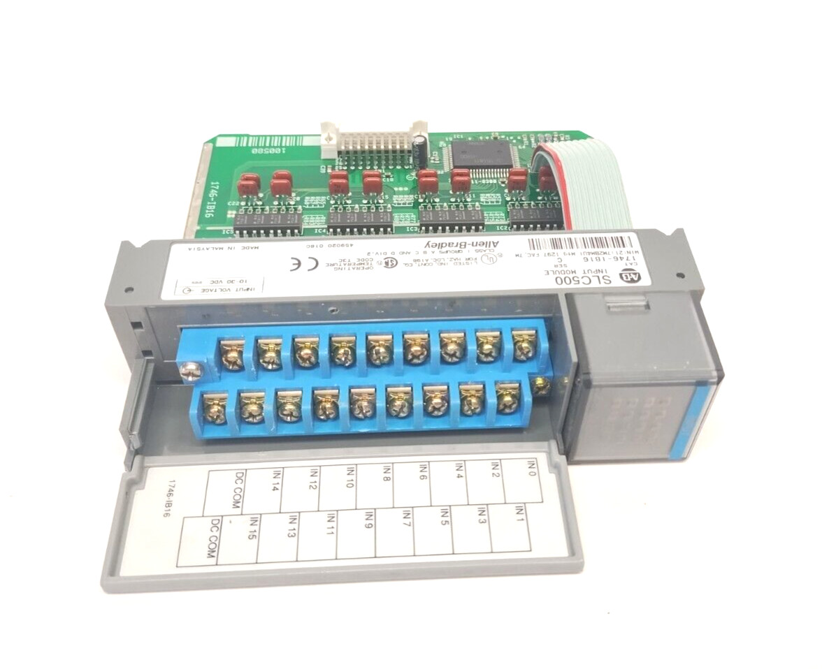 Allen Bradley 1746-IB16 Ser. C SLC 500 16-Point DC Input Module