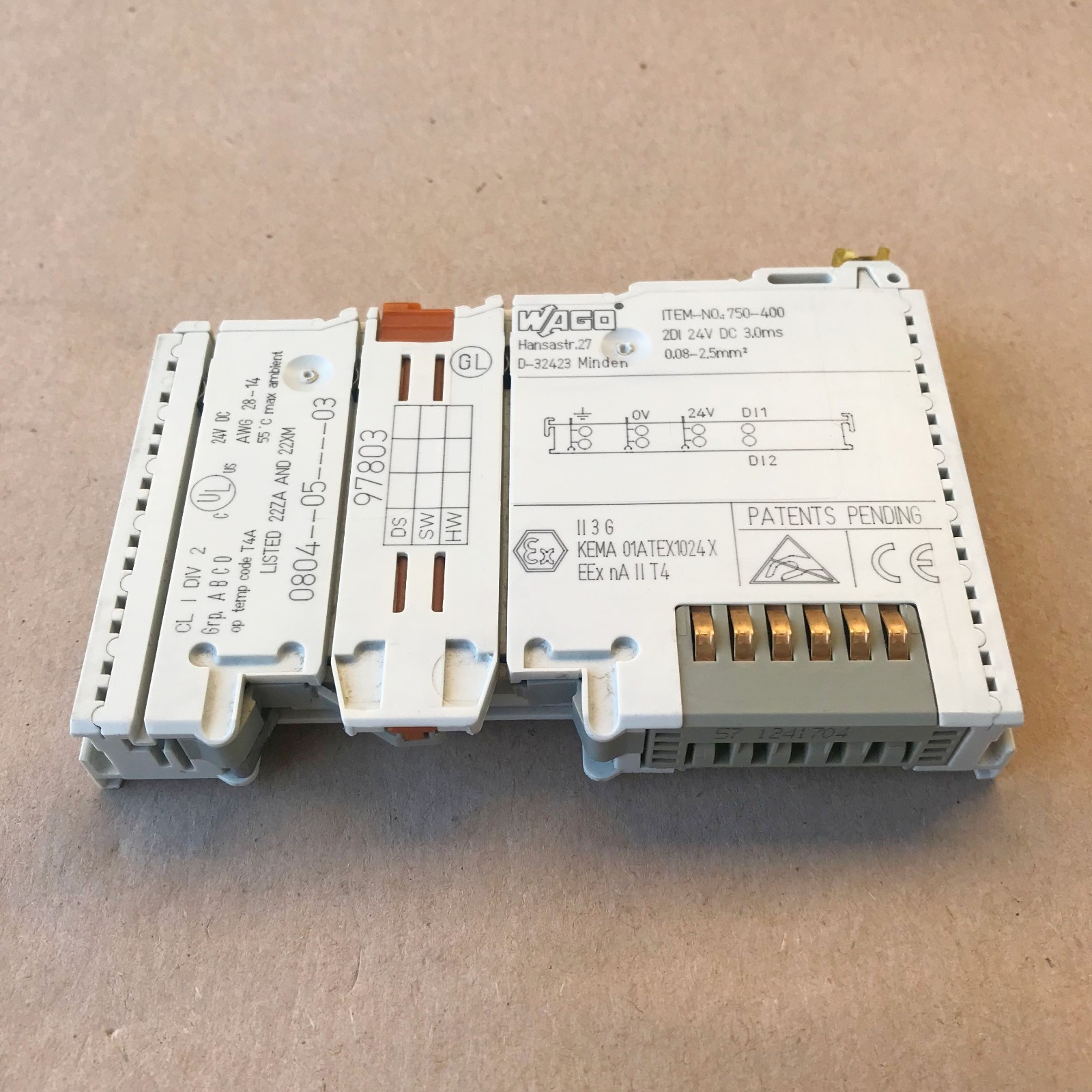 WAGO 750-400 INPUT MODULE