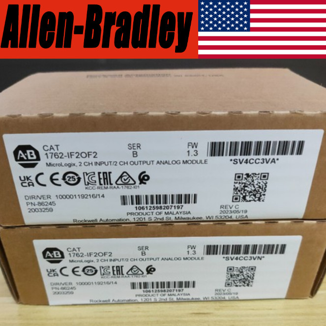 New Factory Sealed AB 1762-IF2OF2 1200 I/O Module AB 1762IF2OF2