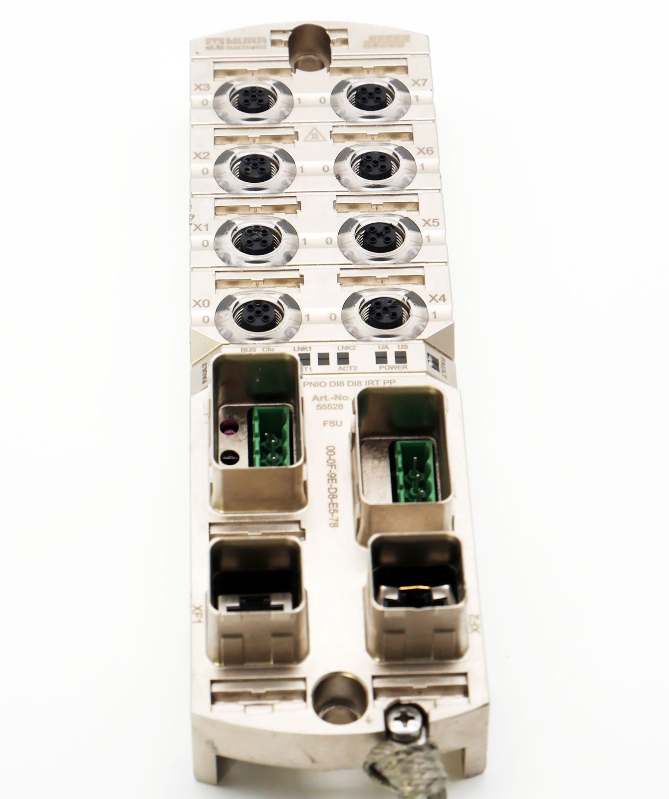 Murr Elektronik MVK+MPNIO DI8 DI8 IRT PP 55528 Profinet Compact Module -used/attn-