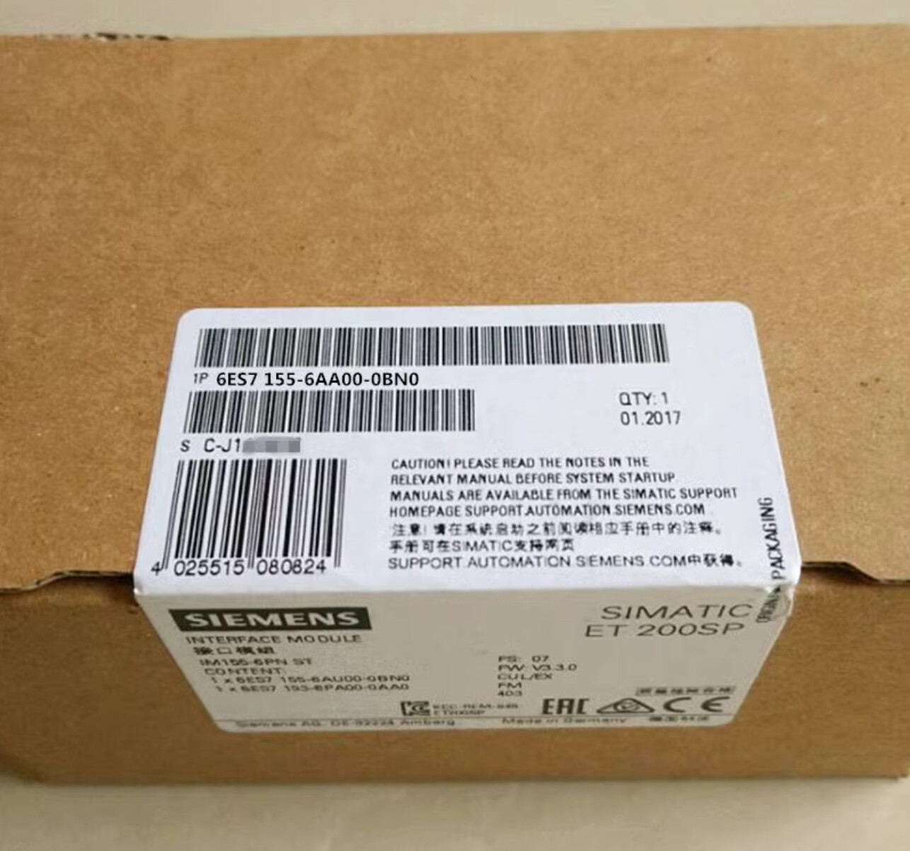 SIEMENS ET200S Module 6ES7155-6AA00-0BN0