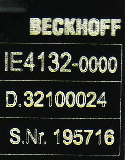 Beckoff IE4132-0000 24VDC 4 Channel Digital Input -Unused-