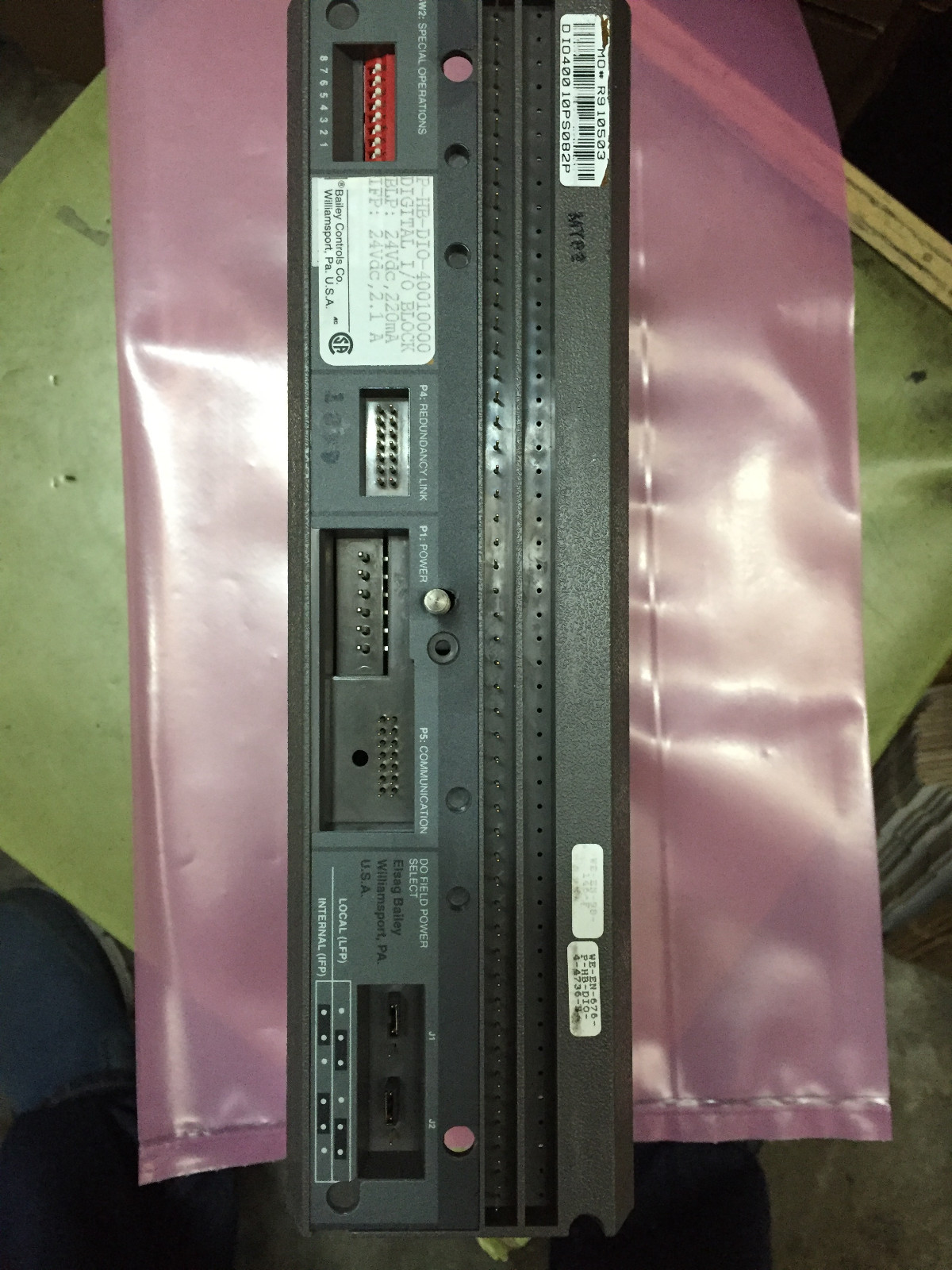 Bailey Controls DIO 400 Digital I/O Module