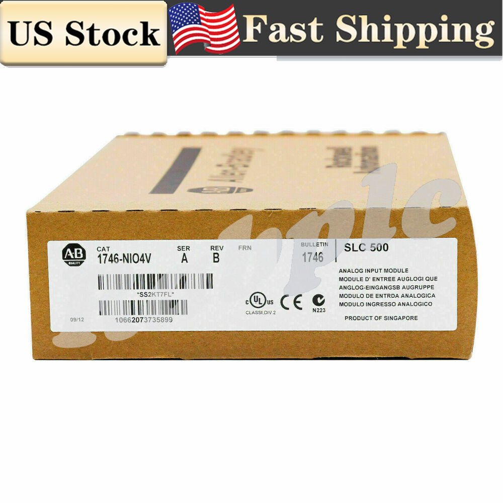 1P New Factory Sealed AB 1746-NIO4V SER A SLC 500 Analog Output Module FAST SHIP