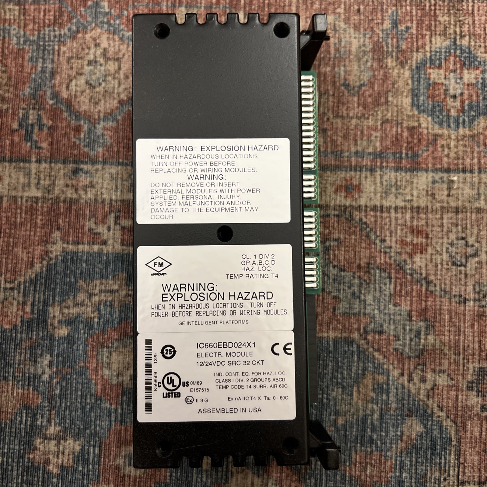 GE Intelligent Platforms IC660EBD024X1 Genius I/O Electronic Mod 12/24VDC 32CKT