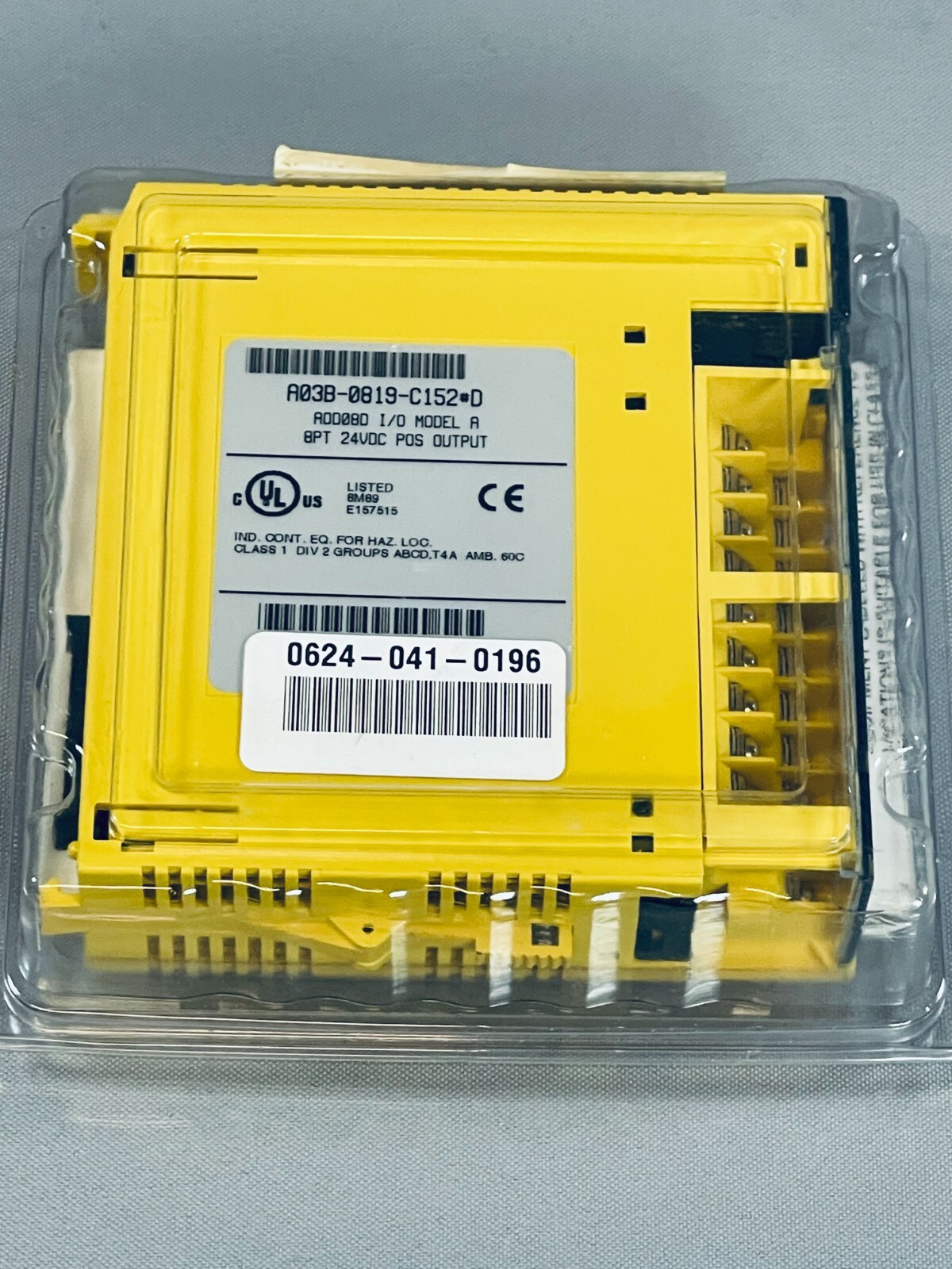 GE Fanuc A03B-0819-C152#D I/O Module, AOD08D 8-Point, 24VDC, POS Output