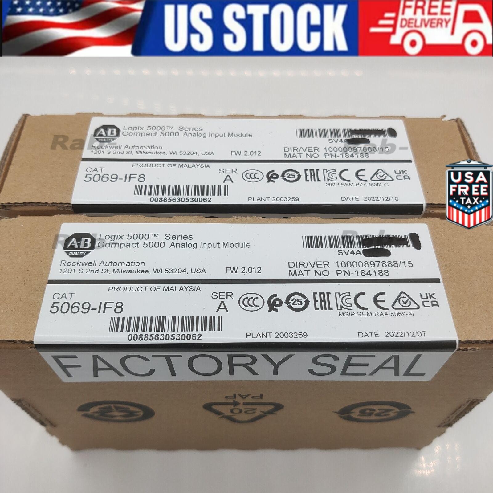New AB 5069-IF8 /A Compact 5000 Analog Input Module 5069IF8 US US Free Tax