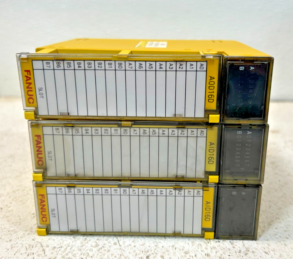 Lot of 3 Fanuc A03B-0819-C104 AID16D Modules