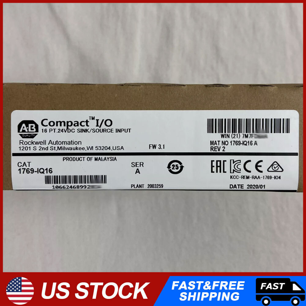 New Sealed 1769-IQ16 Allen Bradley CompactLogix 16 Pt 24VDC D/I Module 1769IQ16