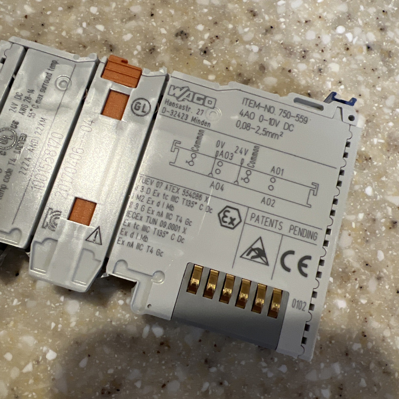 Wago 4 Channel Analog Output Module 0-10VDC 750-559