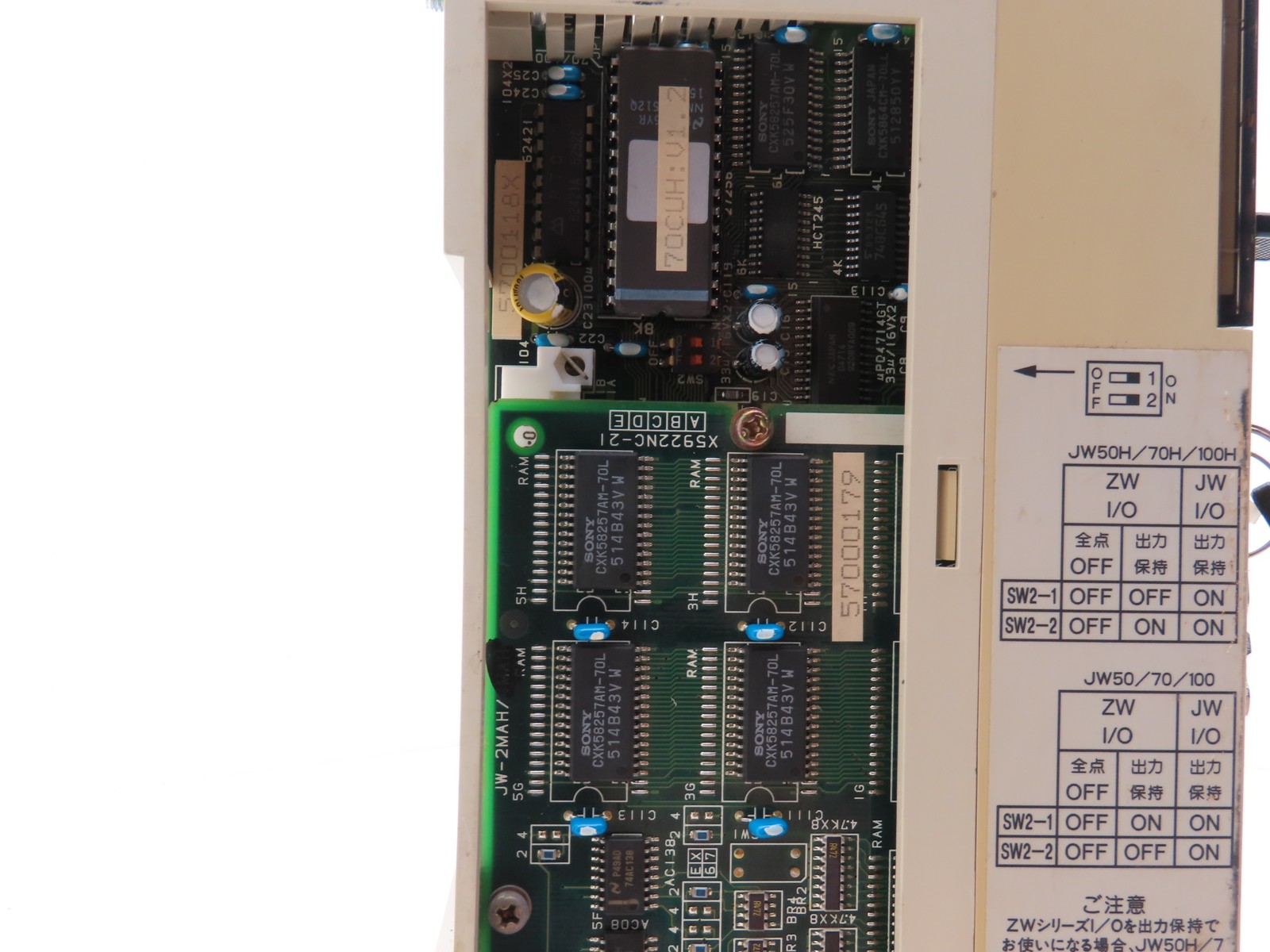 Sharp JW-70CUH PLC Anolog I/O Input Output Control Module