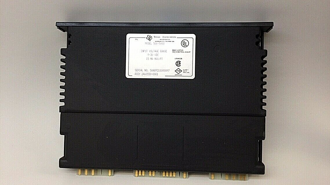 Texas Instruments 500-5008 24 VDC Input Module 9-30 VDC 15MA Max/PT