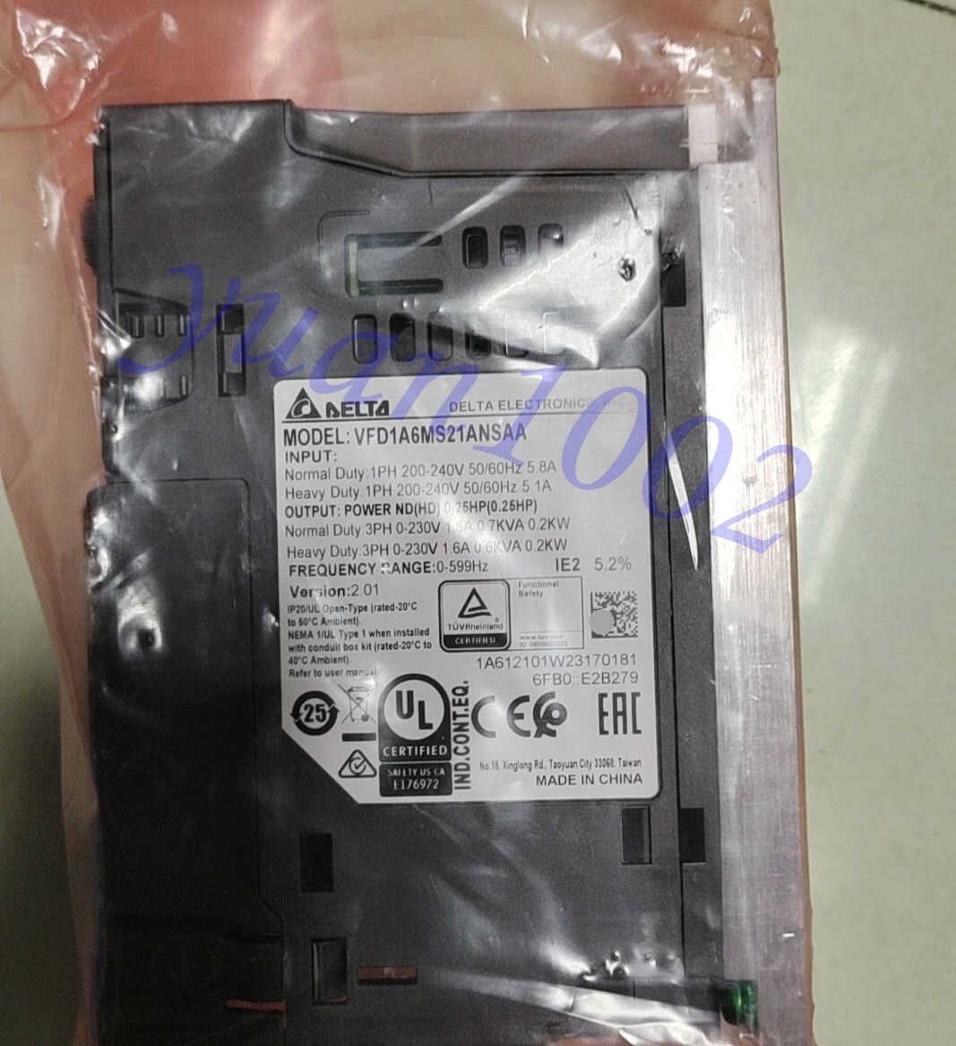 1PCS NEW Delta VFD1A6MS21ANSAA 0.2KW Frequency converter Fast delivery