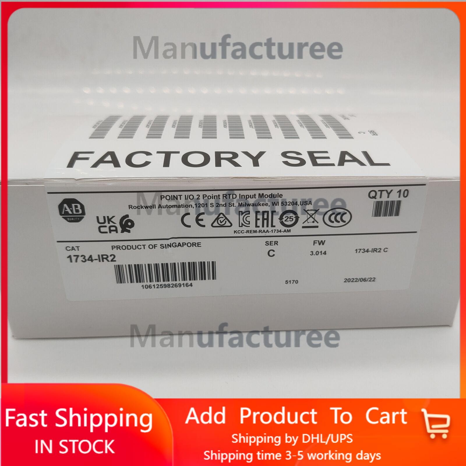 Allen-Bradley 1734-IR2 SER C New Factory Sealed Thermocouple RTD Input Module