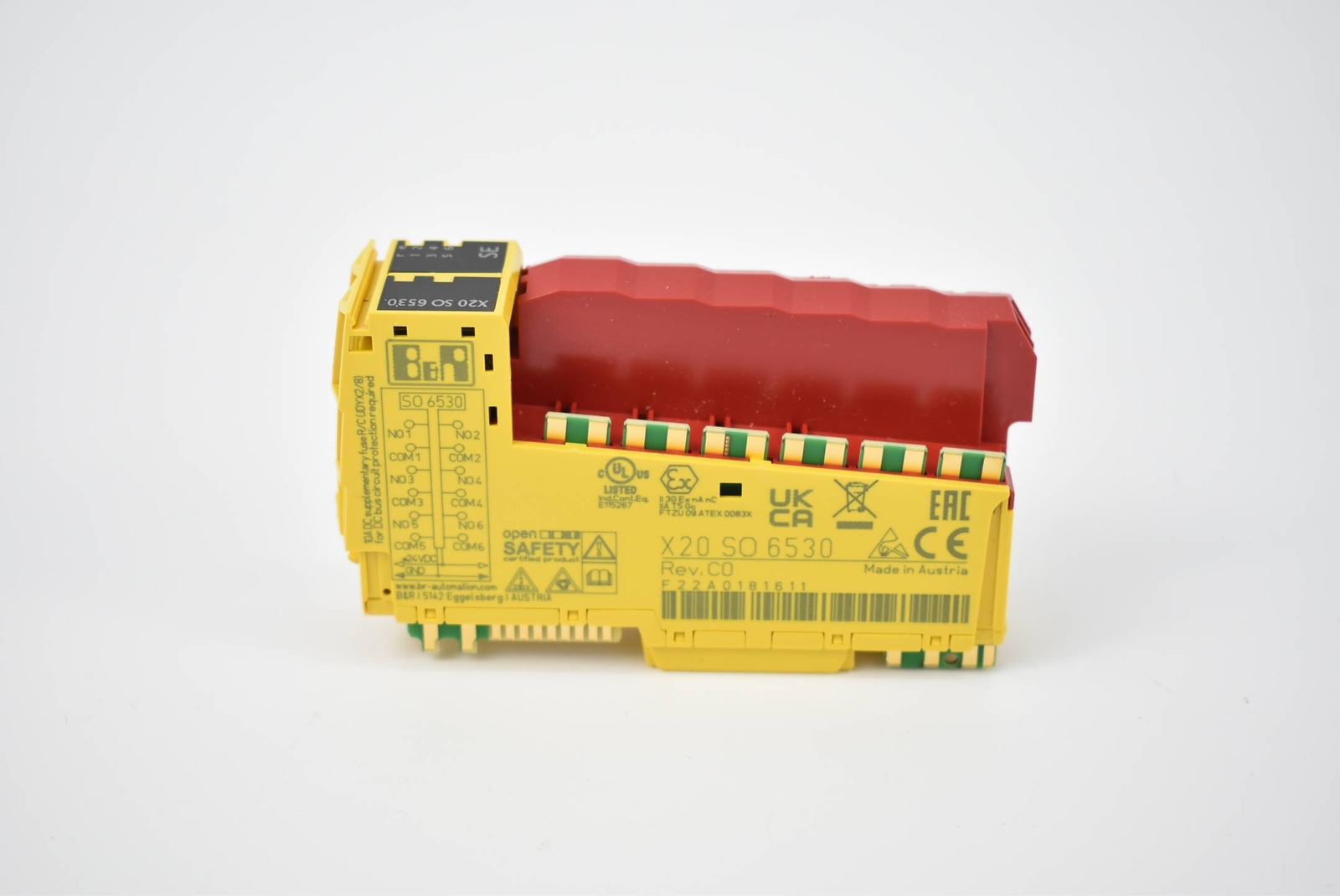 B&R Module 6 Safe Relay Outputs X20SO6530 ( X20 SO 6530 ) Rev C0