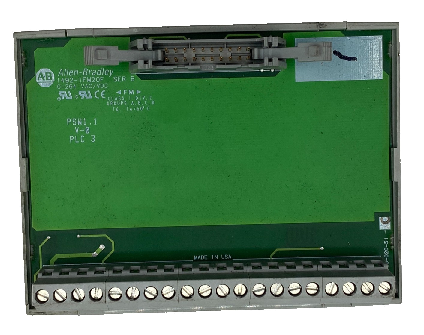 ALLEN BRADLEY AB 1492-IFM20F INTERFACE MODULE SER-B 0-264 VAC/VDC
