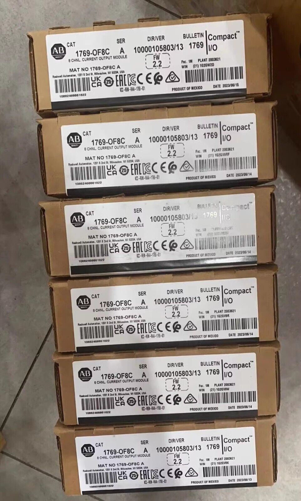 100% New Factory Sealed AB 1769-OF8C SER A CompactLogix 8-Channel Analog Module